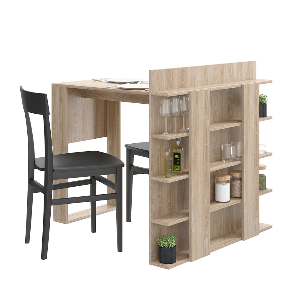 Mesa de Cozinha Retangular com Estante Smart Aveiro