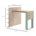 Mesa de Cozinha Retangular com Estante Smart Aveiro e Verde