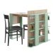Mesa de Cozinha Retangular com Estante Smart Aveiro e Verde