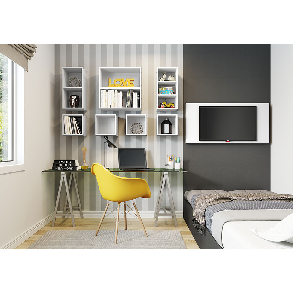 Painel para TV até 40 Polegadas Mov Branco
