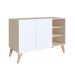 Rack Leaves Nature e Branco 104 cm