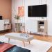 Rack Leaves Nature e Branco 104 cm