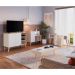 Rack Leaves Nature e Branco 104 cm