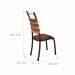 Conjunto 4 Cadeiras Chicago de Jantar em Couro Caramelo e Rattan com Metal Preto