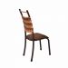 Conjunto 4 Cadeiras Chicago de Jantar em Couro Caramelo e Rattan com Metal Preto