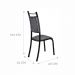 Conjunto 4 Cadeiras Chicago de Jantar em Couro Cinza e Rattan com Metal Preto