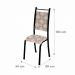 Conjunto Mesa Redonda Verona com Tampo Vidro e 4 Cadeiras BM Tubulares