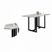 Conjunto Sala de Jantar Lisboa com 6 Cadeiras Rattan Grafite e Metal Preto BM Tubulares