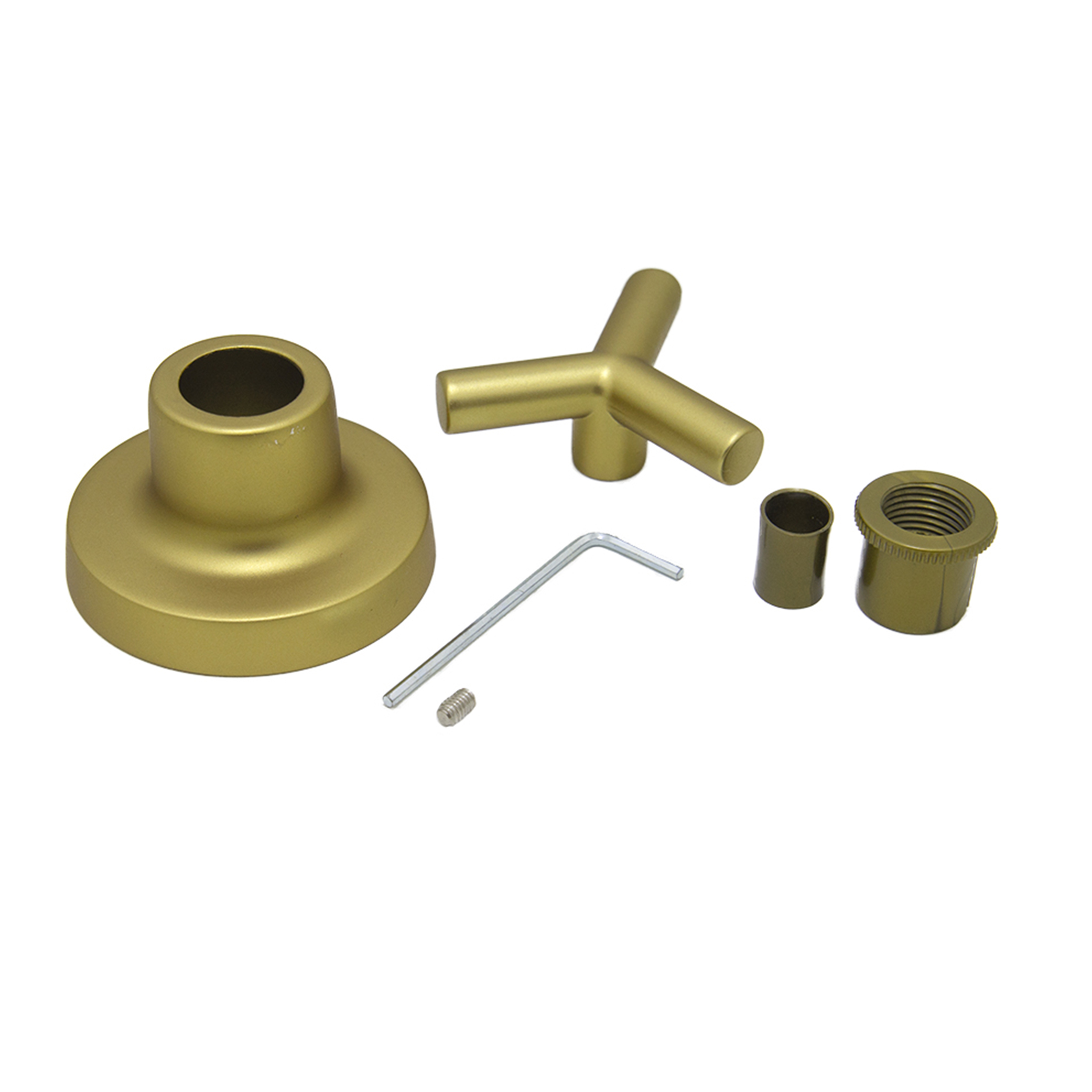 Acabamento Dourado Fosco Registros de Pressão e Gaveta Padrão Deca 16 estrias C55