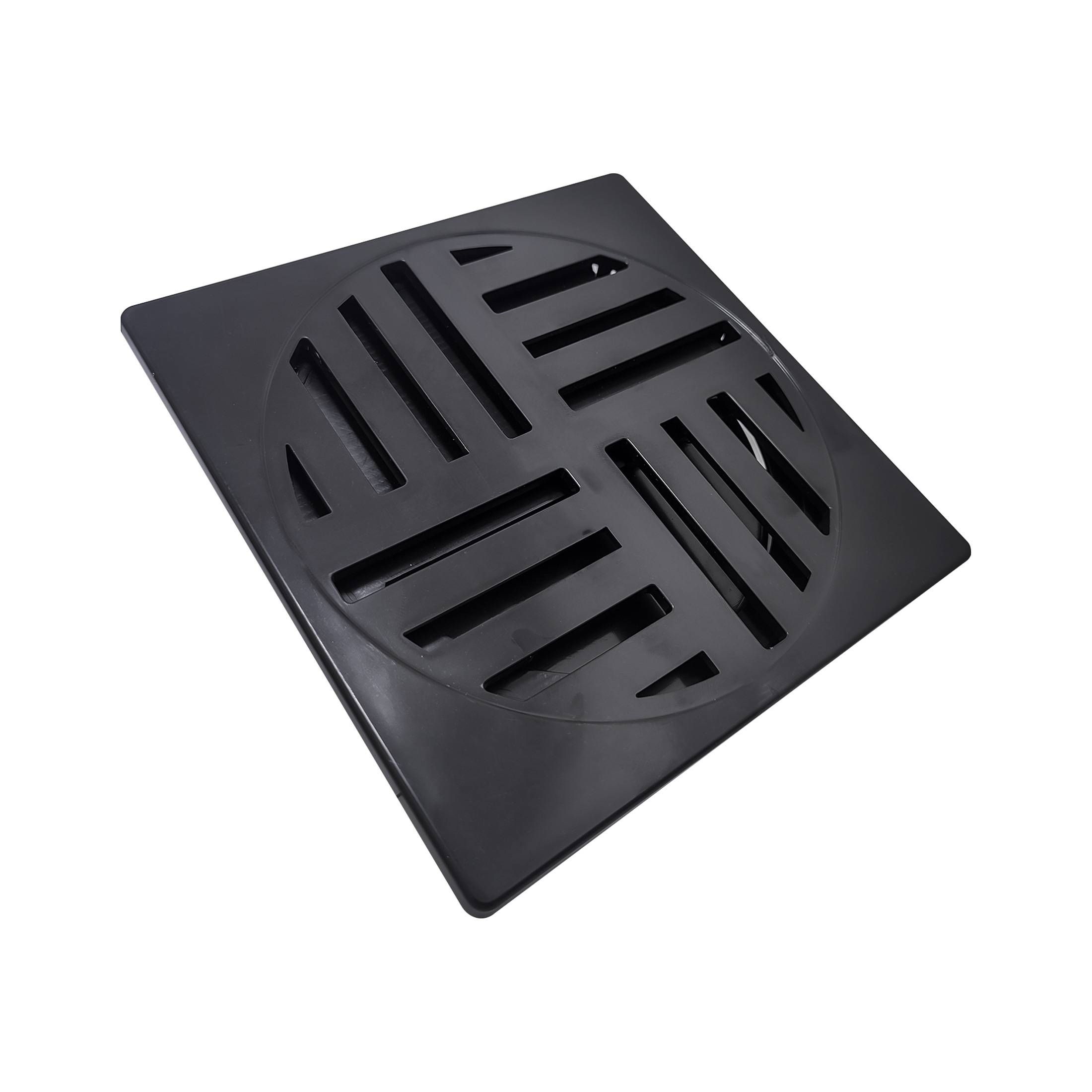Ralo Anti-inseto Quadrado 10x10cm + Porta Grelha Preto Luxo