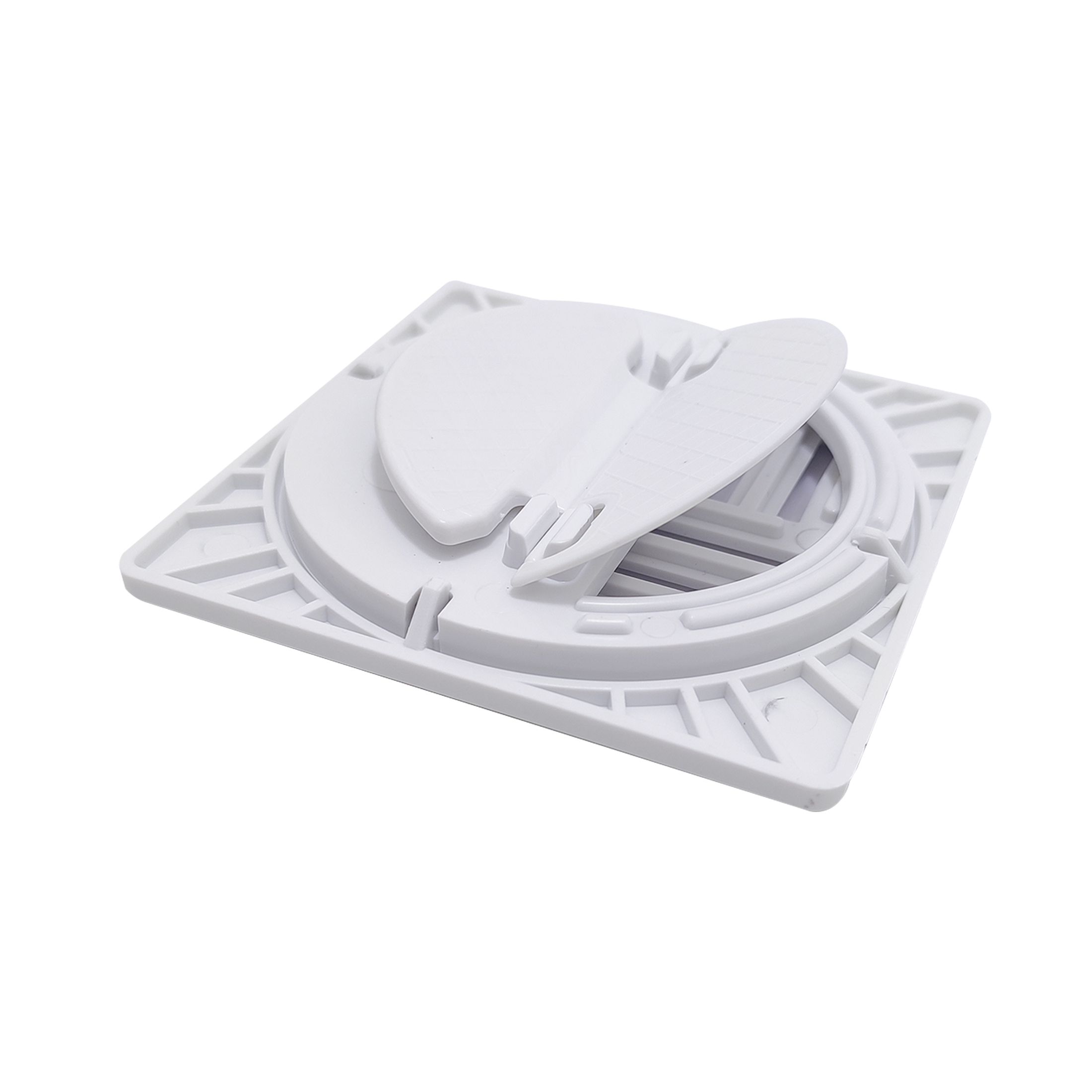 Ralo Anti-inseto Quadrado 10x10cm Banheiro Lavatório Branco