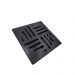 Ralo Anti-inseto Quadrado 15x15cm + Porta Grelha Preto Luxo