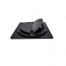 Ralo Anti-inseto Quadrado 15x15cm + Porta Grelha Preto Luxo