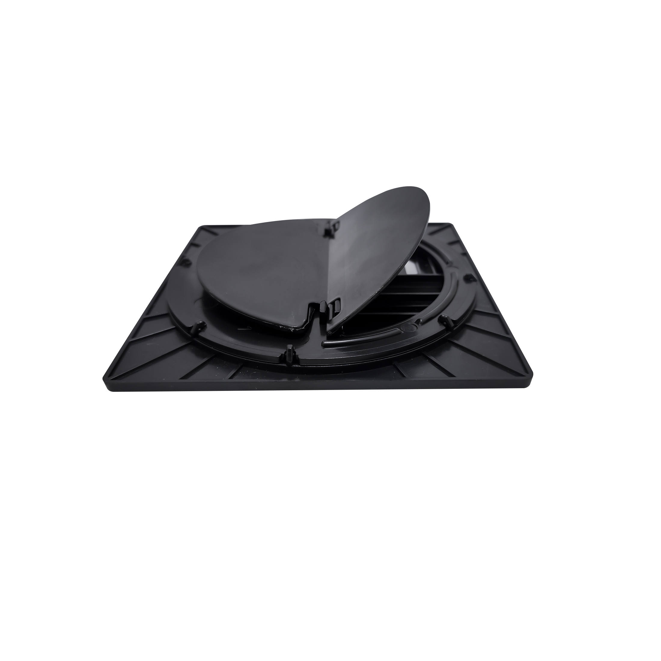 Ralo Anti-inseto Quadrado 15x15cm + Porta Grelha Preto Luxo