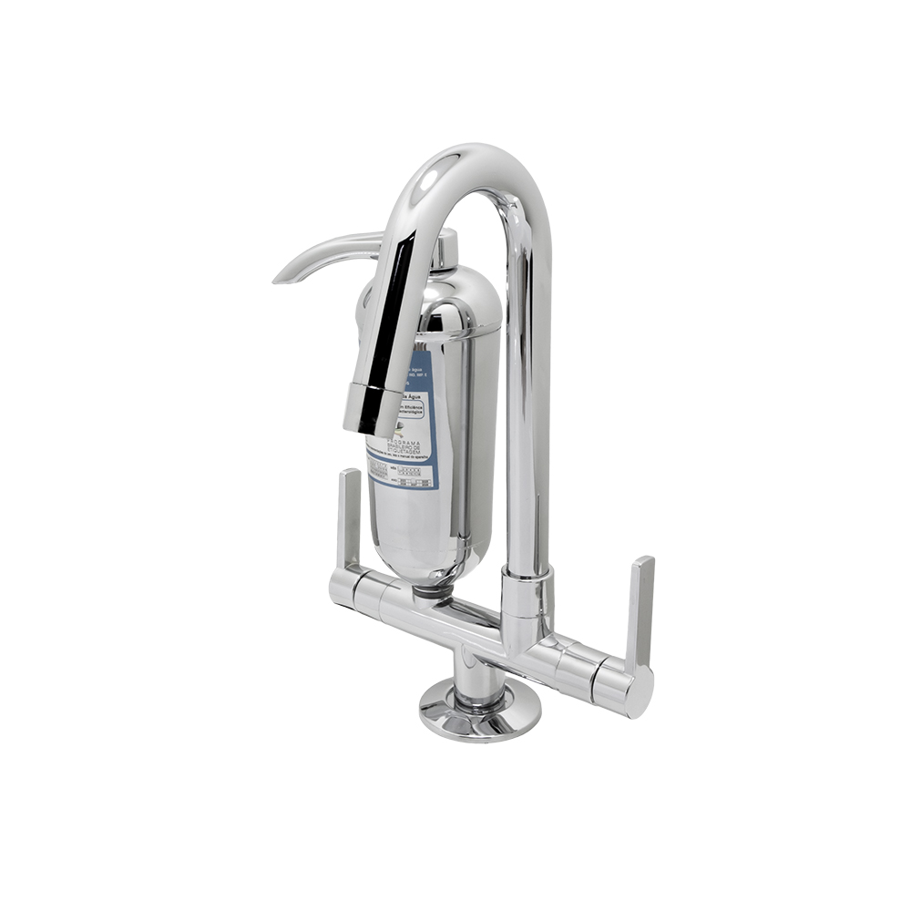 Torneira Filtro Cozinha Mesa Bica Móvel 1/4v Cromado Luxo