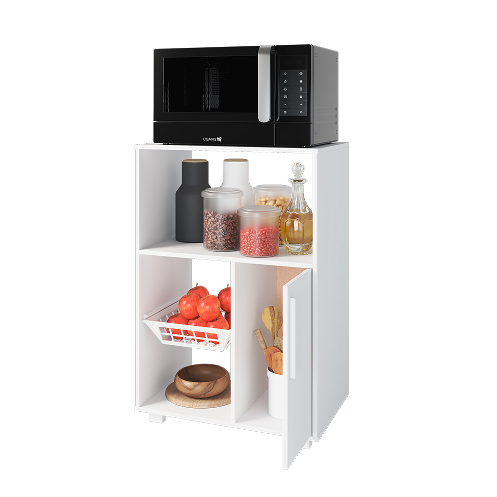 Armário para Micro-ondas Asti 1 Porta Branco