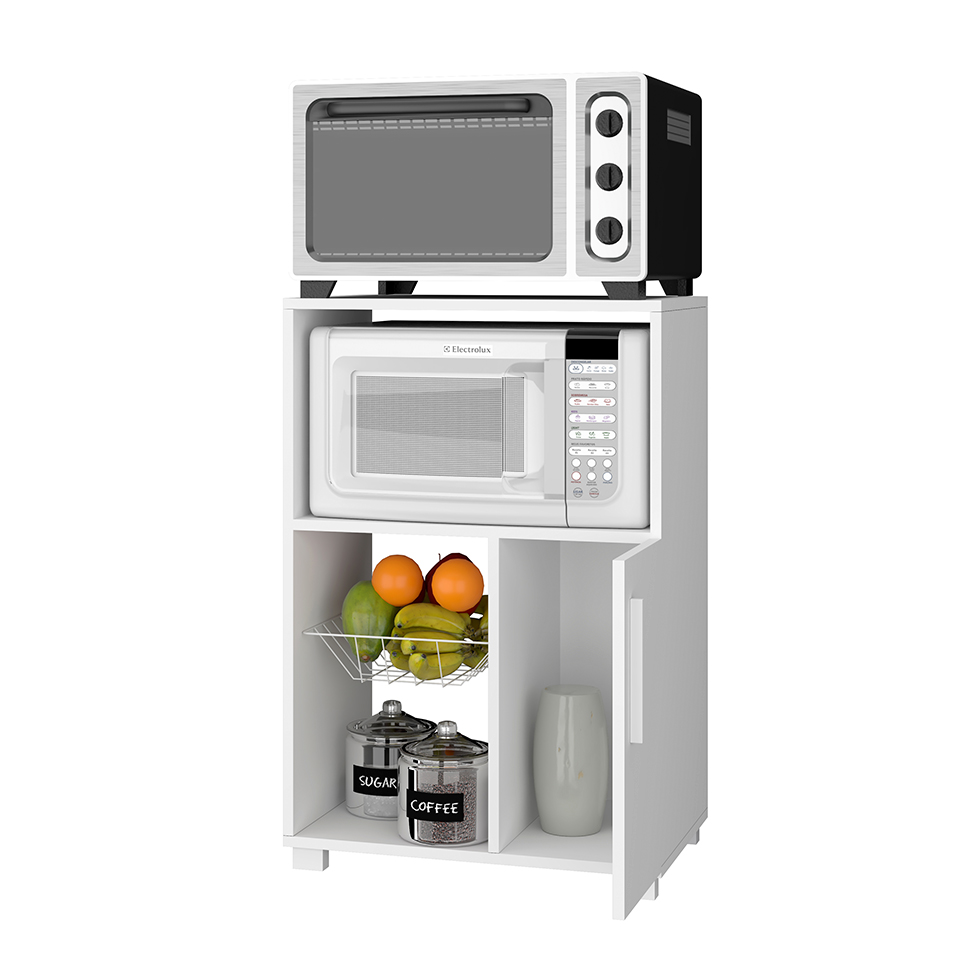 Armário para Micro-ondas Asti 1 Porta Branco