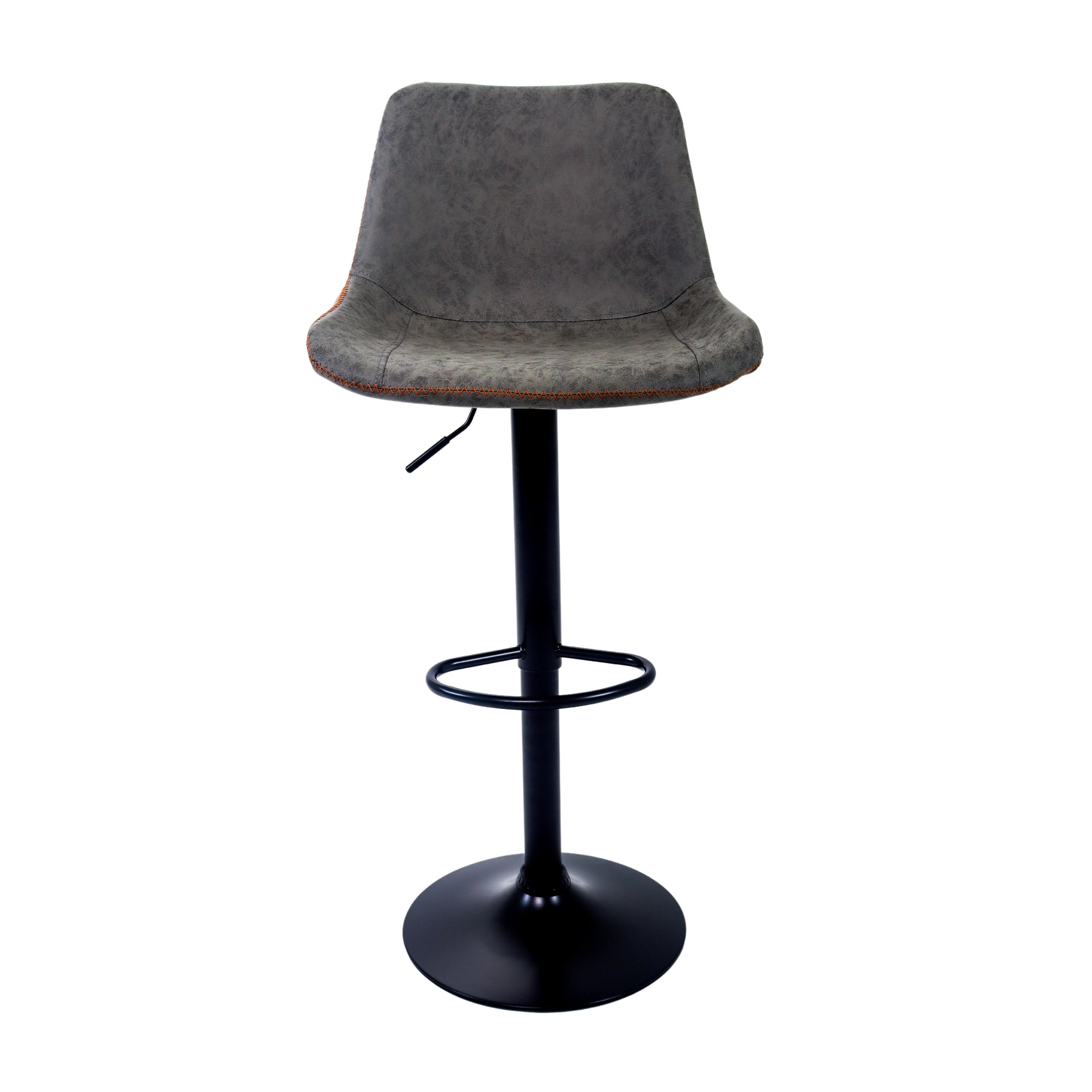 Banqueta Alta Roma Vintage Estofada Cinza
