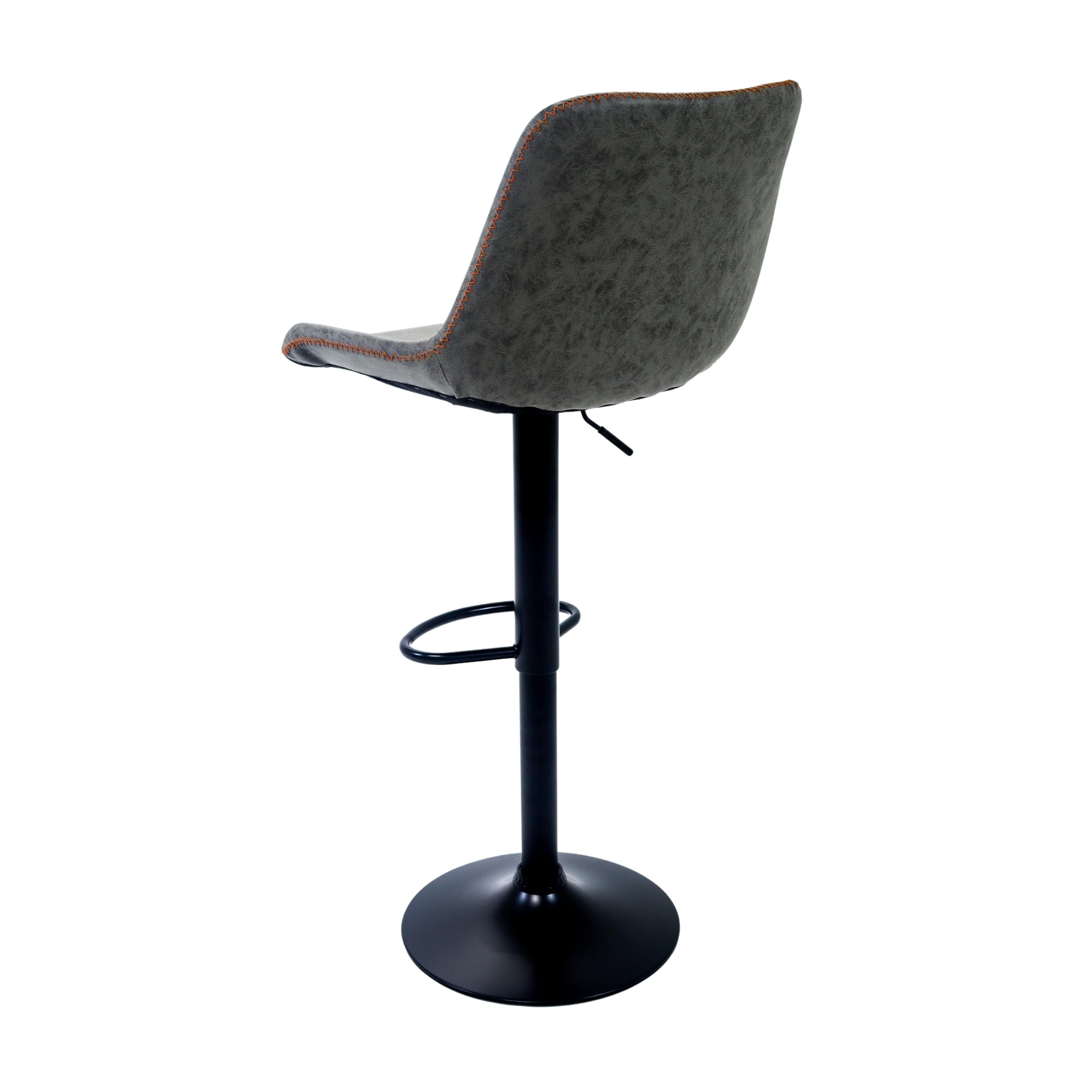 Banqueta Alta Roma Vintage Estofada Cinza