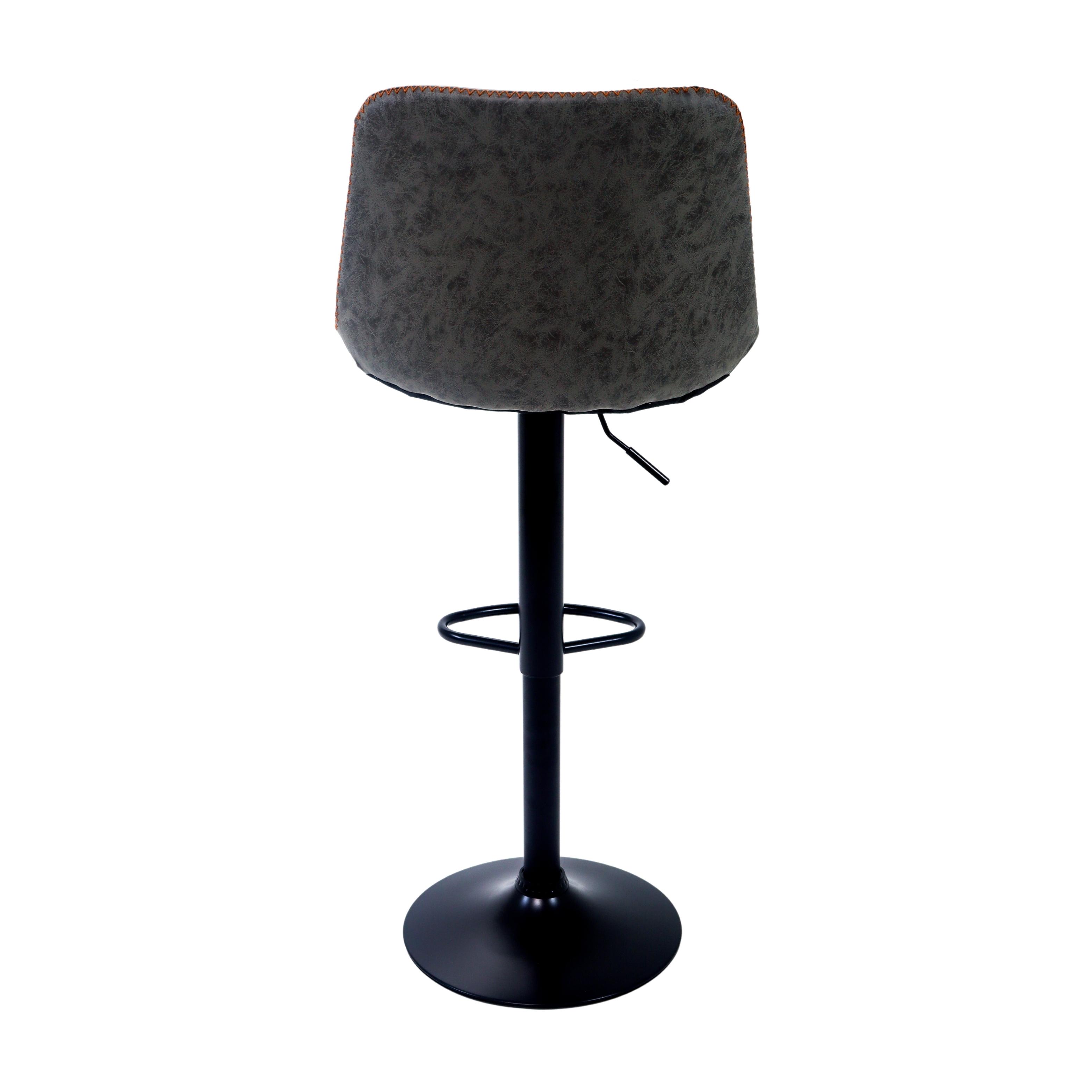 Banqueta Alta Roma Vintage Estofada Cinza