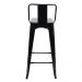 Banqueta Alta com Encosto Tolix Iron Preto