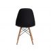 Cadeira Charles Eames Botonê Preta Base Madeira