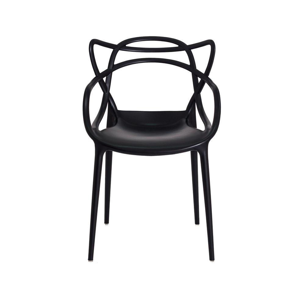 Cadeira para Sala de Jantar Allegra Empilhável Preta