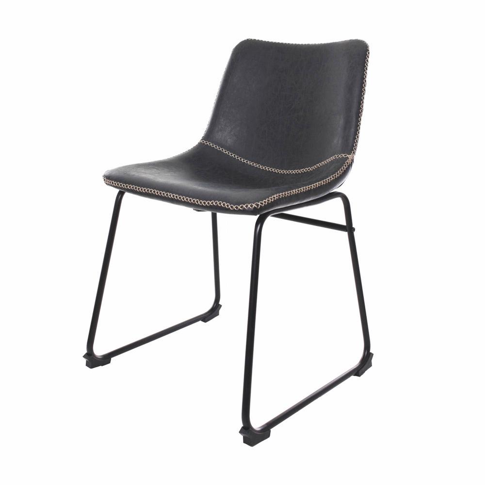 Cadeira para Sala de Jantar Munich Vintage Preta
