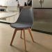 Cadeira para Sala de Jantar Saarinen Cinza