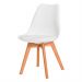 Conjunto Mesa Redonda Eiffel 70cm Preta com 4 Cadeiras Saarinen Branca