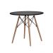 Conjunto Mesa Redonda Eiffel 70cm com 4 Cadeiras Eiffel Preta