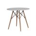 Conjunto Mesa Redonda Eiffel Branca 70cm com 4 Cadeiras Saarinen Preta