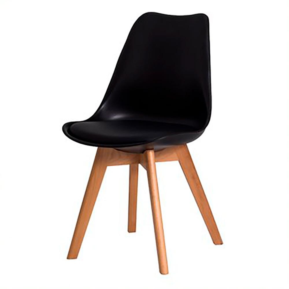 Conjunto Mesa Redonda Eiffel Branca 70cm com 4 Cadeiras Saarinen Preta