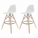 Kit 2 Banquetas Alta Charles Eames Eiffel Branca