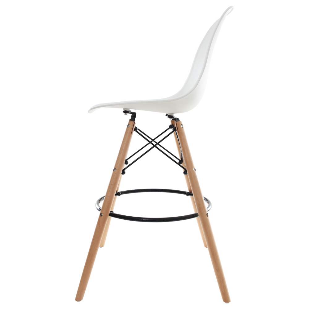 Kit 2 Banquetas Alta Charles Eames Eiffel Branca
