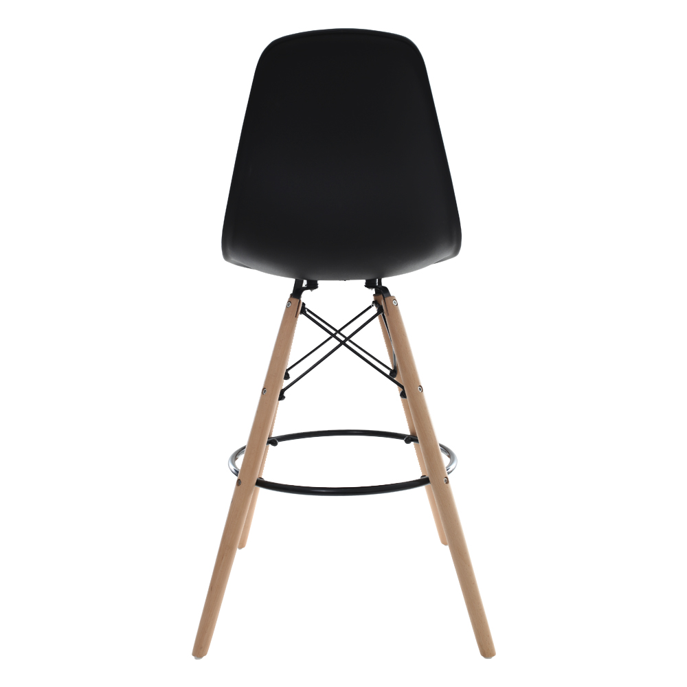 Kit 2 Banquetas Alta Charles Eames Eiffel Preta