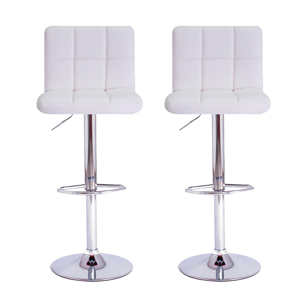 Kit 2 Banquetas Giratórias Gomos Branca
