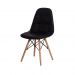 Kit 2 Cadeiras Charles Eames Eiffel Botone Base Madeira Preta