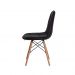 Kit 2 Cadeiras Charles Eames Eiffel Botone Base Madeira Preta