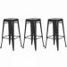 Kit 3 Banquetas Alta Para Bar Balcão Bancada Pub Bistrô Cozinha Americana Tolix Iron Industrial