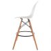 Kit 3 Banquetas Altas Para Bar Cozinha Charles Eames Eiffel Preta - Branco