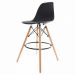 Kit 3 Banquetas Altas Para Bar Cozinha Charles Eames Eiffel Preta - Preto