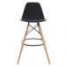 Kit 3 Banquetas Altas Para Bar Cozinha Charles Eames Eiffel Preta - Preto