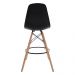 Kit 3 Banquetas Altas Para Bar Cozinha Charles Eames Eiffel Preta - Preto