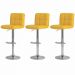 Kit 3 Banquetas Giratórias Gomos Amarela