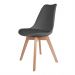 Kit 3 Cadeiras para Mesa De Jantar Saarinen Design Cinza
