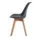 Kit 3 Cadeiras para Mesa De Jantar Saarinen Design Cinza
