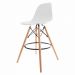 Kit 4 Banquetas Altas Para Bar Cozinha Charles Eames Eiffel - Branco