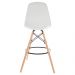 Kit 4 Banquetas Altas Para Bar Cozinha Charles Eames Eiffel - Branco