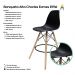 Kit 4 Banquetas Altas Para Bar Cozinha Charles Eames Eiffel - Preto